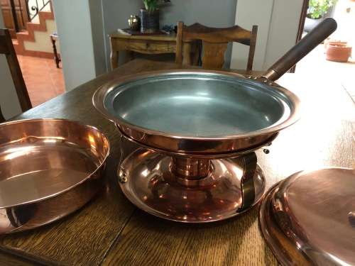 Solid copper antique chafing dish